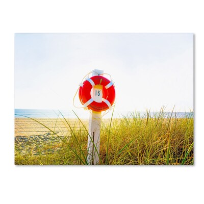 Trademark Fine Art Florida Beach Saver by Preston 18 x 24 Canvas Art (EM0522-C1824GG)