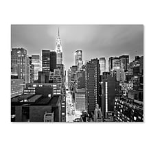 Trademark Fine Art New York Skyline 2 by Preston 18 x 24 Canvas Art (EM0547-C1824GG)