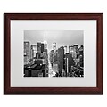 Trademark Fine Art New York Skyline 2 by Preston 16 x 20 White Matted Wood Frame (EM0547-W1620MF)