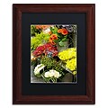 Trademark Fine Art Parisian Flowers by Preston 11 x 14 Black Matted Wood Frame (EM0558-W1114BMF)