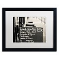 Trademark Fine Art Parisian Menu by Preston 16 x 20 White Matted Black Frame (EM0561-B1620MF)