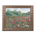 Trademark Fine Art Poppy Field Wood by Manor Shadian 11 x 14 Ornate Frame (MA0620-G1114F)