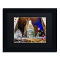Trademark Fine Art Christmas in New York by David Ayash 11 x 14 Black Matted Black Frame (MA0630-B1114BMF)