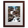 Trademark Fine Art Katerskill Fall by David Ayash 16 x 20 White Matted Wood Frame (MA0638-W1620MF)