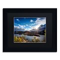 Trademark Fine Art Sunset Over the Hudson by David Ayash 11 x 14 Black Matted Black Frame (MA0642-B1114BMF)