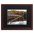 Trademark Fine Art New York in Fall by David Ayash 16 x 20 Black Matted Wood Frame (MA0644-W1620BMF)