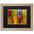 Trademark Fine Art Color Abstract by Michelle Calkins 16 x 20 Black Matted Wood Frame (MC017-T1620BMF)