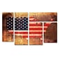 Trademark Fine Art ''US Flag Map'' by Michael Tompsett 3.9' x 2.3' Multi Panel Art Set (MT0160-P6-SET)