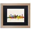 Trademark Fine Art Nashville Skyline by Michael Tompsett 16 x 20 Black Matted Wood Frame (MT0428-T1620BMF)