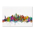 Trademark Fine Art New York City Skyline by Michael Tompsett 12 x 19 Canvas Art (MT0546-C1219GG)