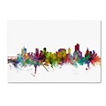 Trademark Fine Art Tulsa Oklahoma Skyline by Michael Tompsett 12 x 19 Canvas Art (MT0576-C1219GG)