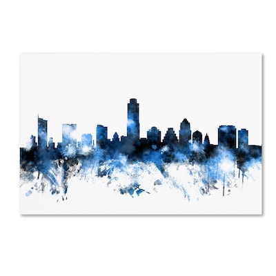 Trademark Fine Art Austin Texas Skyline II by Michael Tompsett 12 x 19 Canvas Art (MT0614-C121