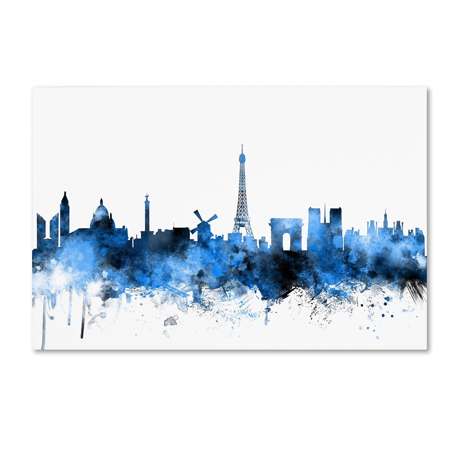 Trademark Fine Art Paris France Skyline by Michael Tompsett 22 x 32 Canvas Art (MT0615-C2232GG)