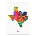 Trademark Fine Art Texas Map by Michael Tompsett 24 x 32 Canvas Art (MT0673-C2432GG)