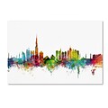 Trademark Fine Art Dubai Skyline by Michael Tompsett 30 x 47 Canvas Art (MT0771-C3047GG)