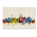 Trademark Fine Art Kuala Lumpur Malaysia Skyline by Michael Tompsett 22 x 32 Canvas Art (MT0797-C2232GG)
