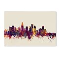 Trademark Fine Art Los Angeles California Skyline by Michael Tompsett 22 x 32 Canvas Art (MT0810-C2232GG)
