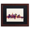 Trademark Fine Art Los Angeles California Skyline IV by Michael Tompsett 16 x 20 Wood Frame (MT0810-W1620BMF)