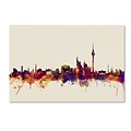 Trademark Fine Art Berlin Germany Skyline by Michael Tompsett 22 x 32 Canvas Art (MT0814-C2232GG)
