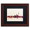 Trademark Fine Art Berlin Germany Skyline IV by Michael Tompsett 11 x 14 Wood Frame (MT0814-W1114BMF)