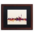 Trademark Fine Art Berlin Germany Skyline IV by Michael Tompsett 16 x 20 Black Matted Wood Frame (MT0814-W1620BMF)
