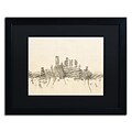 Trademark Fine Art Pittsburgh Skyline Sheet Music II by Michael Tompsett 16 x 20 Black Frame (MT0829-B1620BMF)
