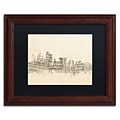 Trademark Fine Art Sydney Skyline Sheet Music by Michael Tompsett 11 x 14 Wood Frame (MT0846-W1114BMF)
