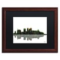 Trademark Fine Art Birmingham Alabama Skylin by Marlene Watson 16 x 20 Black Matted Wood Frame (MW0044-W1620BMF)