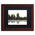 Trademark Fine Art Boise Idaho Skyline by Marlene Watson 11 x 14 Black Matted Wood Frame (MW0046-W1114BMF)