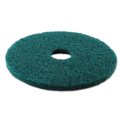 Premier Scrubbing Floor Machine Pad, Green, 13, 5/Case