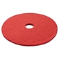 Premier Buffing Floor Machine Pad, Red, 21", 5/Case