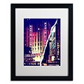 Trademark Fine Art Times Square Theater District by Philippe Hugonnard 16 x 20 White Matted Black Frame (PH0089-B1620MF)