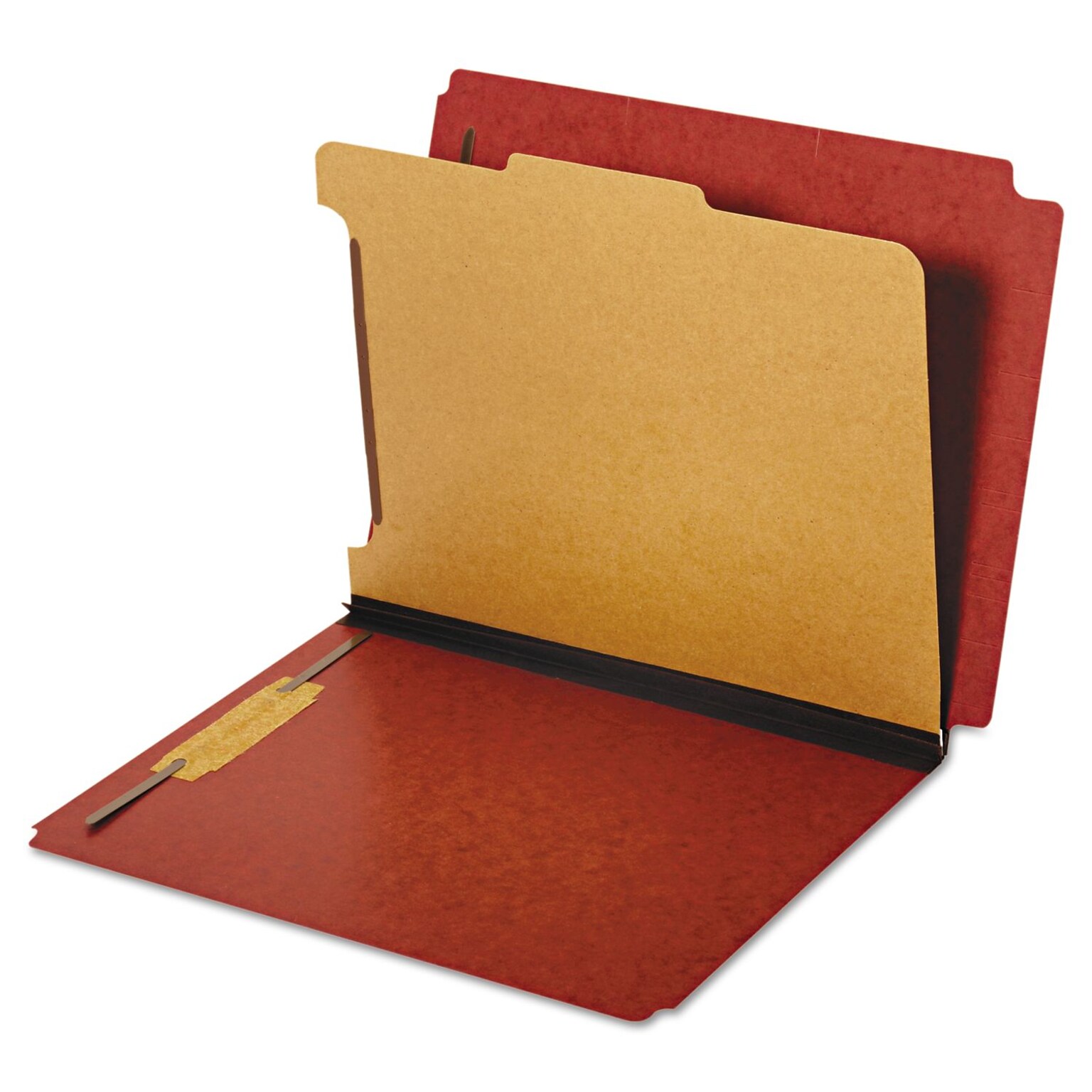 Pendaflex Dual Tab Classification Folder, 2 Sections, Top/end Tab, Letter, Red, 10/bx (PFX24855)