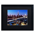 Trademark Fine Art Downtown City at Night by Philippe Hugonnard 16 x 20 Black Matted Black Frame (PH0096-B1620BMF)