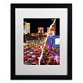 Trademark Fine Art The City of Las Vegas by Philippe Hugonnard 16 x 20 White Matted Black Frame (PH0129-B1620MF)