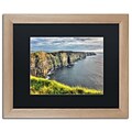 Trademark Fine Art Cliffs of Moher Ireland by Pierre Leclerc 16 x 20 Black Matted Wood Frame (PL0021-T1620BMF)