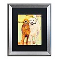 Trademark Fine Art Stick With Me 1 by Pat Saunders 16 x 20 Black Matted Silver Frame (PS016-S1620BMF)
