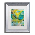 Trademark Fine Art Butterflight by Rickey Lewis 11 x 14 White Matted Silver Frame (RL003-S1114MF)