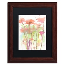 Trademark Fine Art Red Poppy Impressions by Sheila Golden 11 x 14 Black Matted Wood Frame (SG5