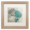 Trademark Fine Art Chrysanthemums II by Wellington Studio 16 x 16 White Matted Wood Frame (WAP0135-T1616MF)