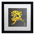 Trademark Fine Art Alaska by Design Turnpike 16 x 16 White Matted Black Frame (ALI1275-B1616MF)