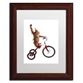 Trademark Fine Art Monkeys Riding Bikes #2 by J Hovenstine Studios 11 x 14 White Matted Wood Frame (ALI1349-W1114MF)