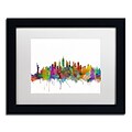 Trademark Fine Art New York City Skyline by Michael Tompsett 11 x 14 White Matted Black Frame (MT0546-B1114MF)
