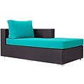 Modway Convene Outdoor Patio Right Arm Chaise; Espresso Turquoise (EEI-1843-EXP-TRQ)