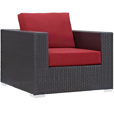 Modway Convene 37.5 Fabric Armchair, Espresso Red (EEI-1906-EXP-RED)