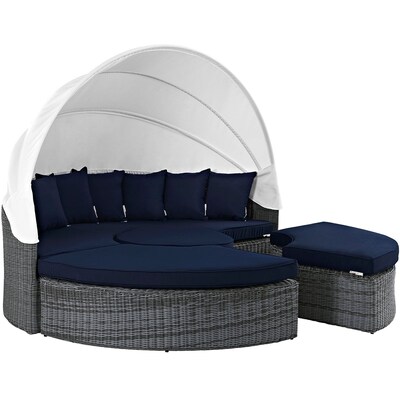 Modway Summon Outdoor Patio Daybed (EEI-1997-GRY-NAV-SET)
