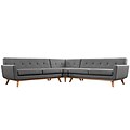 Modway Engage Fabric Sectional Sofa; Gray, 3-Piece Set (EEI-2108-DOR-SET)