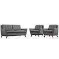 Modway Beguile Fabric Living Room Set; Gray, 3 Pieces (EEI-2141-DOR-SET)