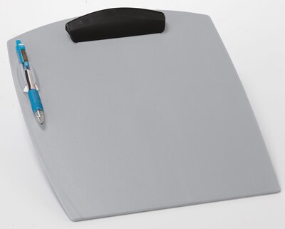 Storex Plastic Clipboard, Letter,Silver, 12.75 x 10.25 x 0.875 (STX41103U12C)