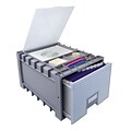 Storex Plastic Storage Drawer, Gray, 2/CT (STX61173B02C)